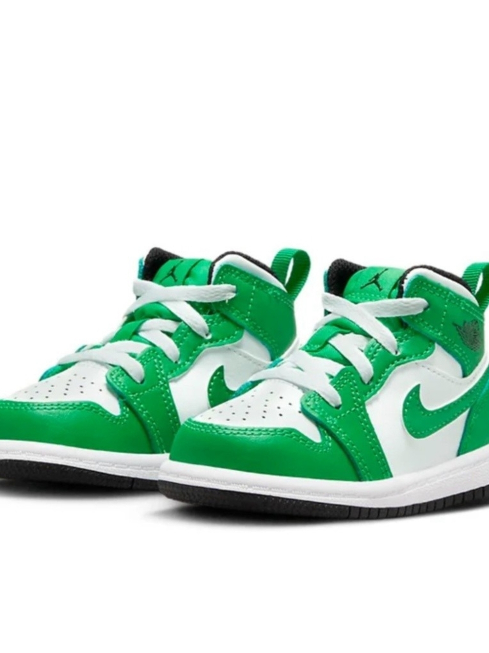 Nike-Air Jordan 1 Mid 'Lucky Green' sneakers